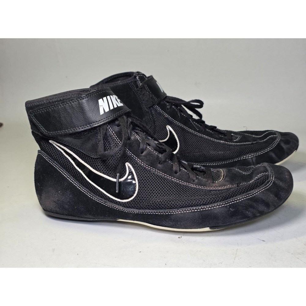 Nike Speed Sweep VII Wrestling Shoes Men's Size 13 Black Suede Mesh 366683 001